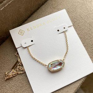 Kendra Scott Elisa Necklace Gold Dichroic Glass